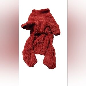 Fitwarm Dog Puppy Red Fleece Onesie Sz L